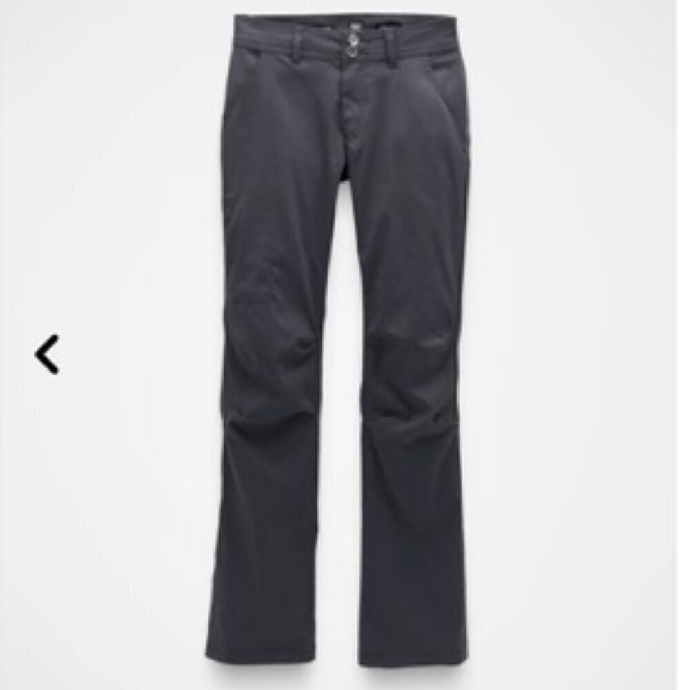 PRANA Halle Convertible Coal Grey/Gray Roll-up Pants 12 SHORT